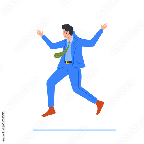 Business Man Character In Kicked-out Pose. Expressive Stance Of A Professional Male, Displaying Rejection Or Dismissal Generative AI