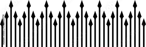 Decorative spears border Seamless pattern