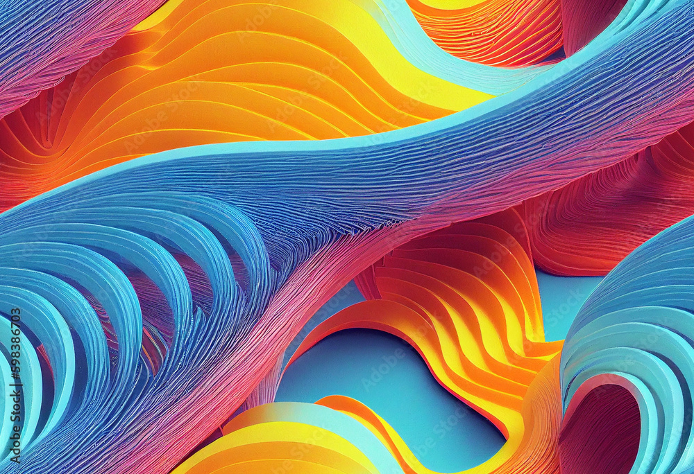 Naklejka premium Seamless Quilled Paper Art