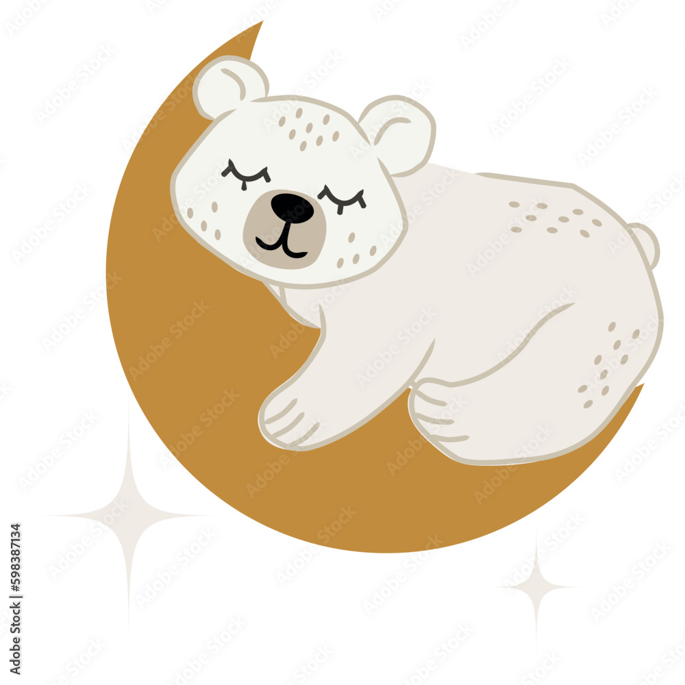 Fototapeta premium polar bear cartoon illustration