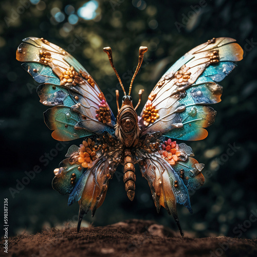 A Fantastic Multicolored Butterfly, generative AI