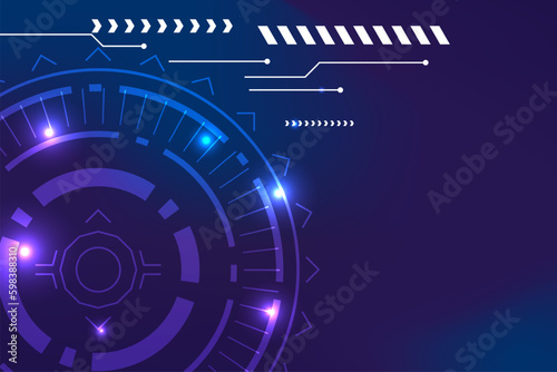Hud technology background abstract style