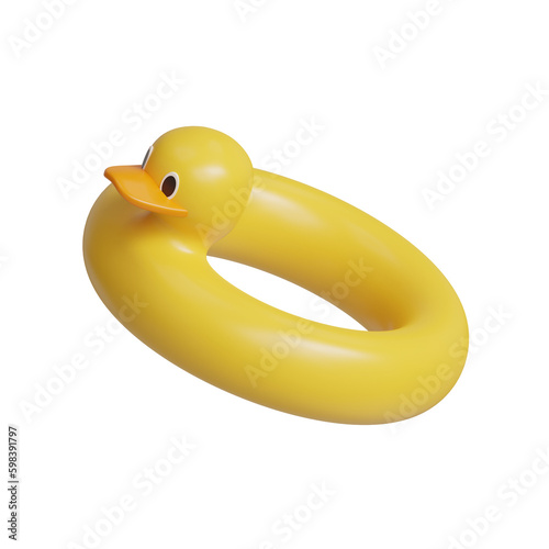 Duck float summer 3d icon