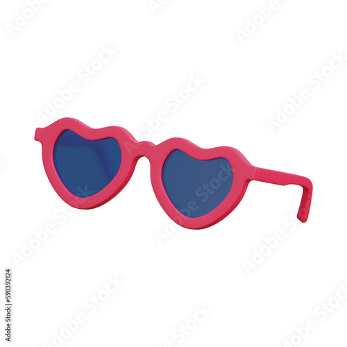 3d summer sunglasses icon