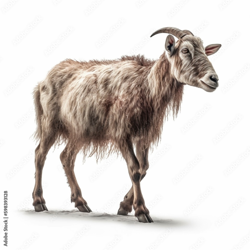 Obraz premium Goat isolated on white background (Generative AI)