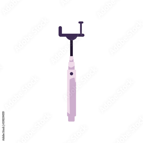Monopod for smartphone flat style, vector illustration
