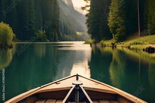 Boat ride through the forest generated with AI Technology