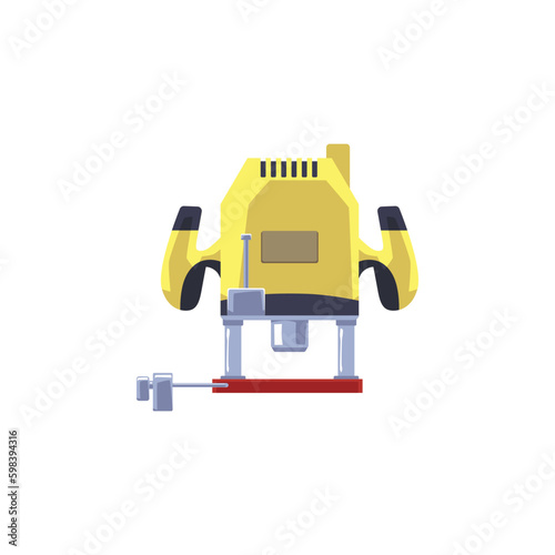 Press machine or forming press power tool flat vector illustration isolated.