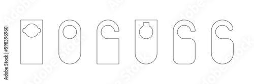 vector do not disturb and make up the room please hotel hanger signs