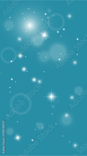 bubbles in water, sun spots, sky and stars, anime background