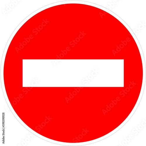 NO ENTRY. Road signals isolated on white background. Vector illustration icon set ready source in sticker and another printing material.