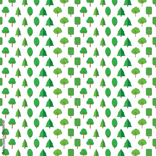 Forest background, wallpaper, wrapping paper. Ecophone. Vector illustration