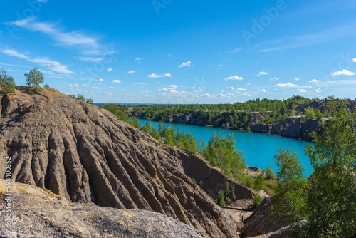 picturesque blue lakes in the Tula region