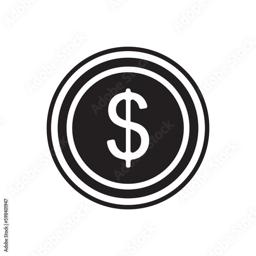 Coin vector icon. Casino coins sign. Casino chips icon. Money flat sign design. Illustration of coin line icon. Linear flat cent coin symbol pictogram. UX UI icon