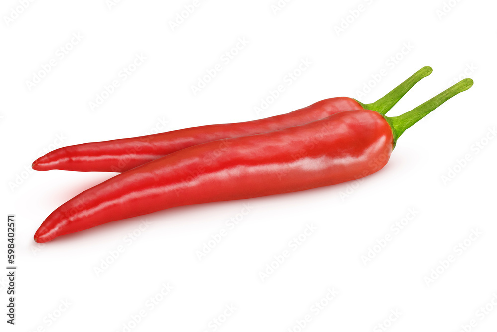 Chili peppers on isolated background