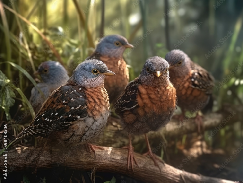 Group of Cuckoo in natural habitat (generative AI) Group of Cuckoo in natural habitat (generative AI)