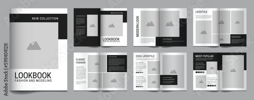 Modern fashion catalogue minimalist template design
