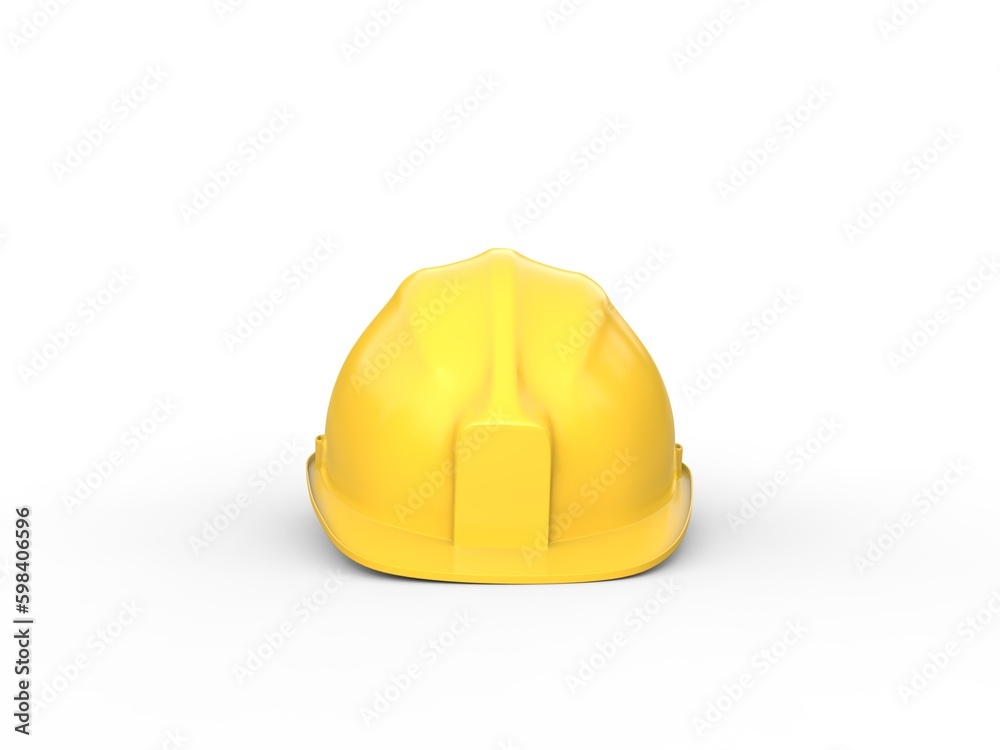 Fototapeta premium Yellow workers had hat - isolated on white background - front view