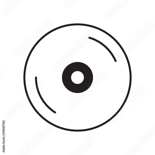 CD vector icon. Compact disc flat sign design. DVD symbol. CD pictogram. UX UI icon 