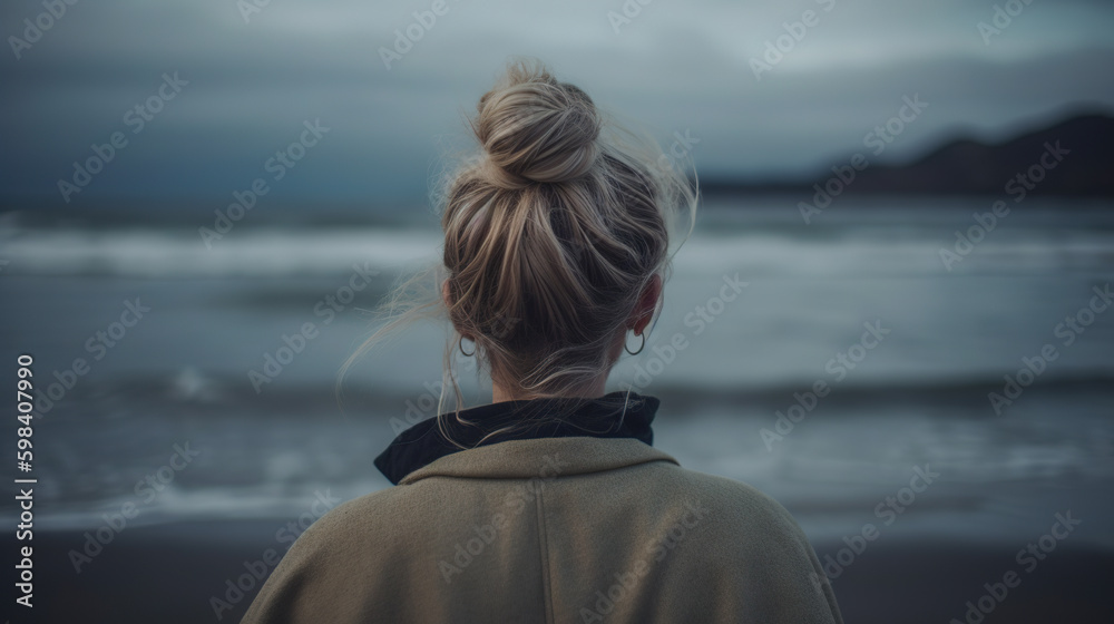 Fototapeta premium Woman near sea