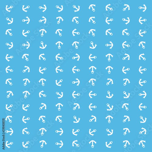 blue background pattern with white anchors
