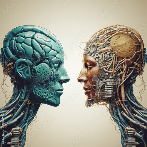Humanly Artificial Intelligence - Human Technology Illustration