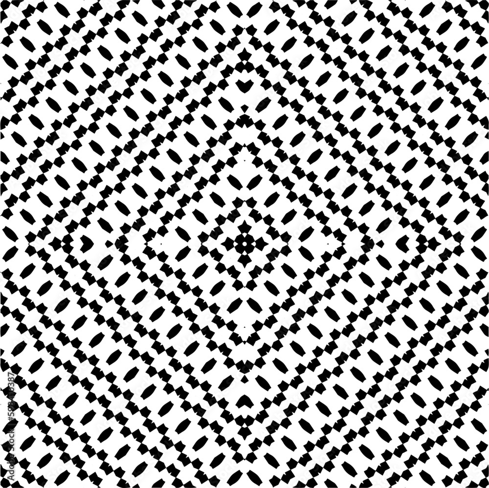 Seamless repeating pattern.  Black and white pattern for web page, textures, card, poster, fabric, textile.