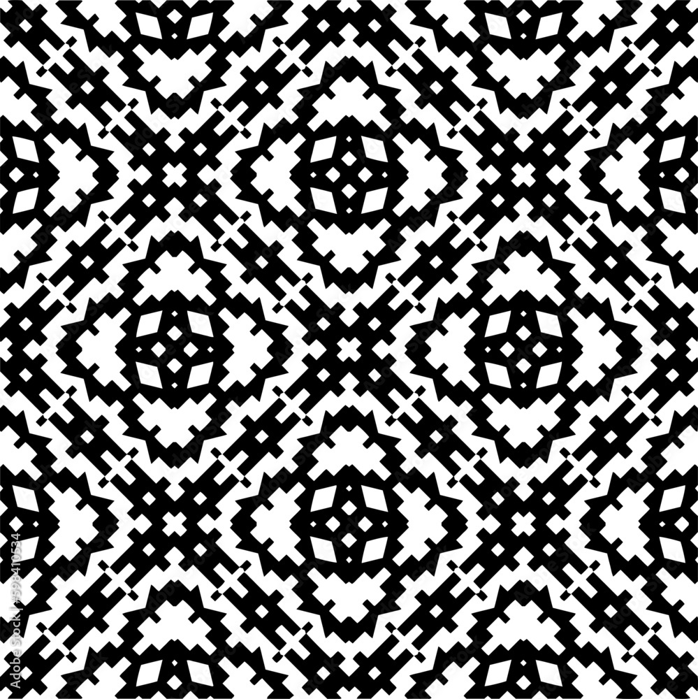 Seamless repeating pattern. Black and white pattern for web page, textures, card, poster, fabric, textile. Seamless repeating pattern. Black and white pattern for web page, textures, card, poster, fabric, textile.