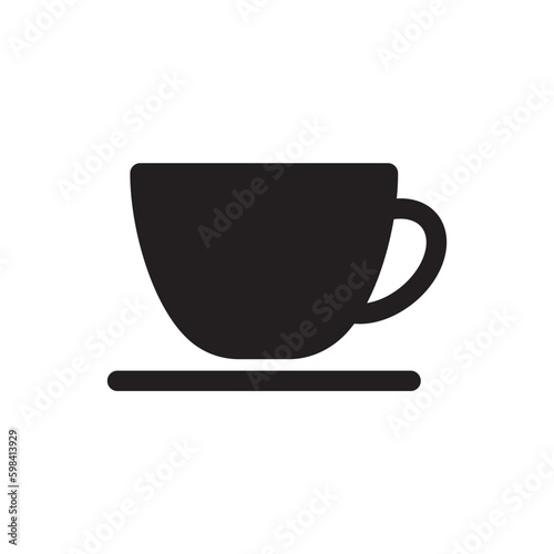 Cup of coffee vector icon. Mug vector icon. Cup of tea vector flat sign design. Cup symbol pictogram. UX UI icon