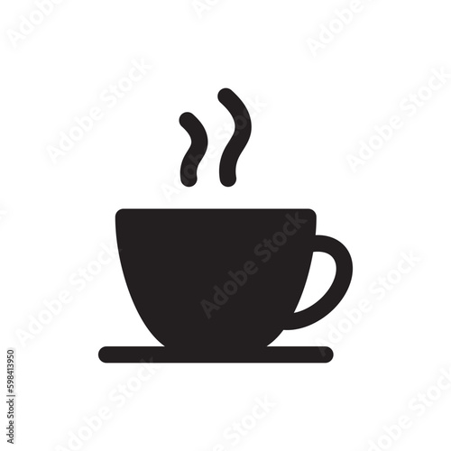 Cup of coffee vector icon. Mug vector icon. Cup of tea vector flat sign design. Cup symbol pictogram. UX UI icon
