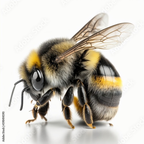 bee on white background © T