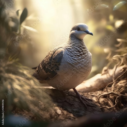 Dove in natural habitat (generative AI)
