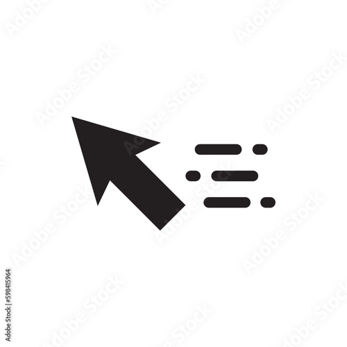 Computer arrow icon. Cursor flat sign design. Cursor vector icon. Click icon. Pointer symbol pictogram. UX UI icon