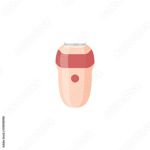 Shaving electric razor or epilator device icon flat vector illustration isolated.