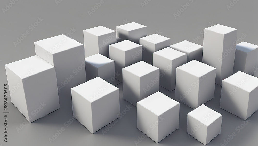 Abstract cube background Generative AI Abstract cube background Generative AI