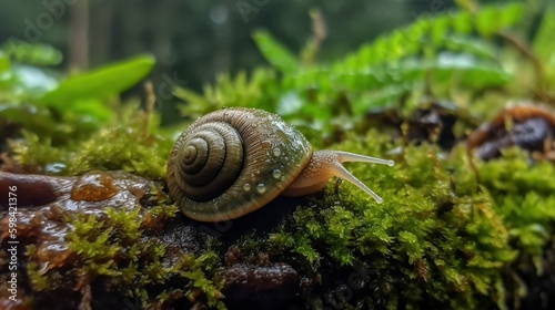 Snail in Forest
