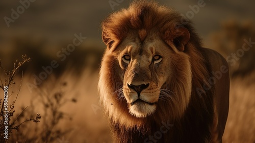 Lion in Savannah
