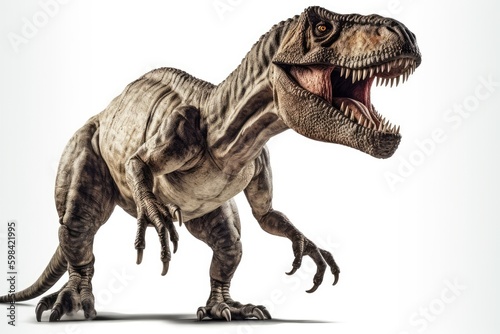 Tyrannosaurus Rex on white background. generative AI
