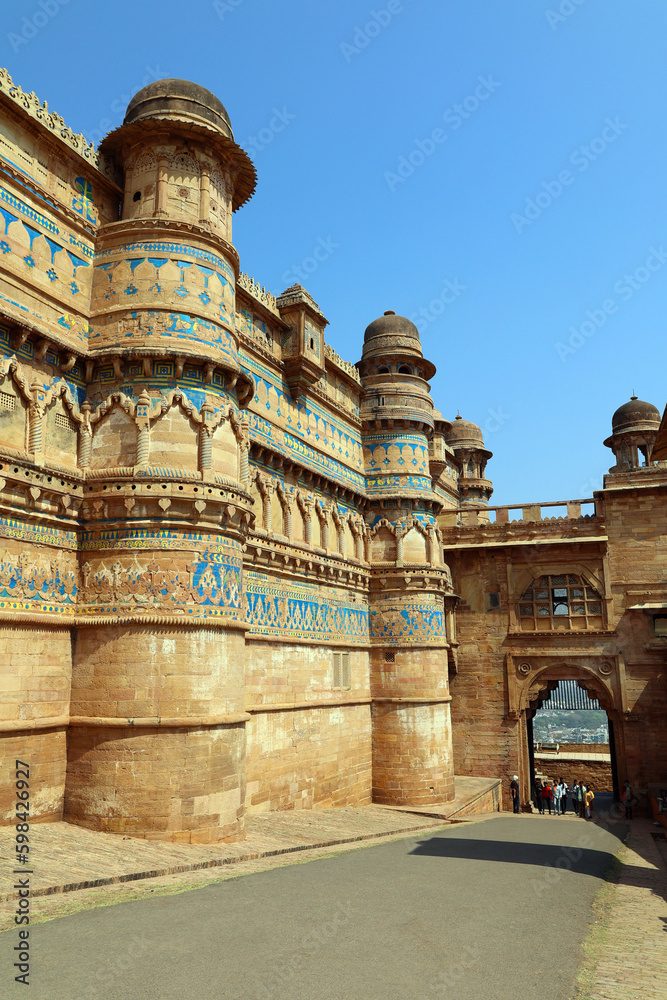 Gwalior Fort commonly known as the Gwaliiyar Qila. The fort has existed at least since the 10th century
