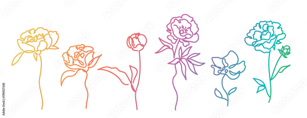 Vector illustration set of nature, flower. Vector illustration set of nature, flower.