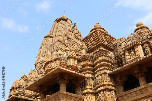 Khajuraho Group of Monuments are a group of Hindu and Jain temples famous for their nagara-style architectural symbolism and a few erotic sculptures