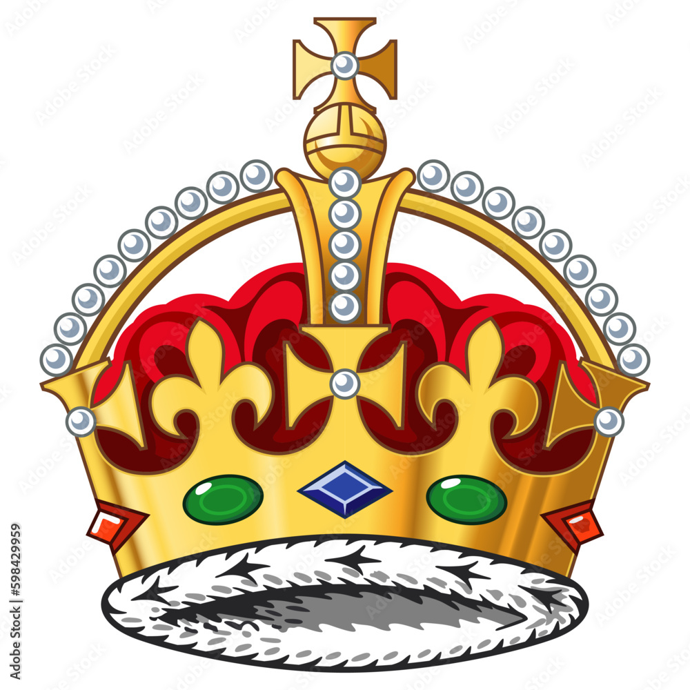 Vector realistic crown of the King of Great Britain Vector realistic crown of the King of Great Britain