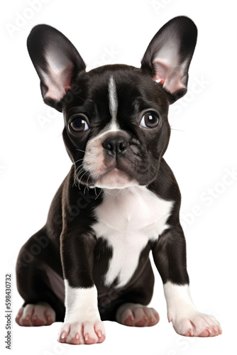 french bulldog puppy isolated on a transparent background  generative ai