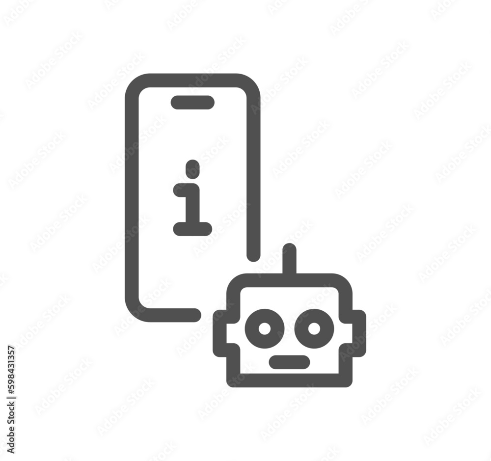 Info and help desk icon outline and linear vector. Info and help desk icon outline and linear vector.