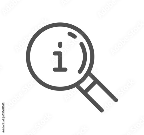 Info and help desk icon outline and linear vector.