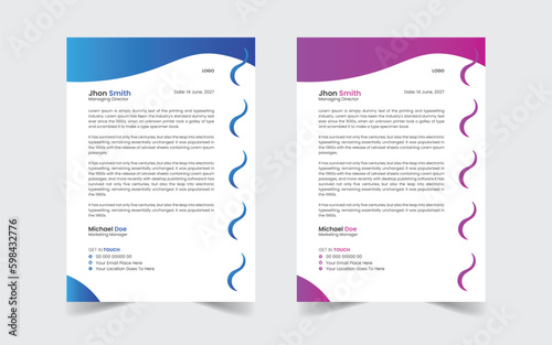 The Best And Most Exceptional, Wonderful Letterhead Design Template.  Modern Letterhead template. Flyer, Social Media, Email signature.
