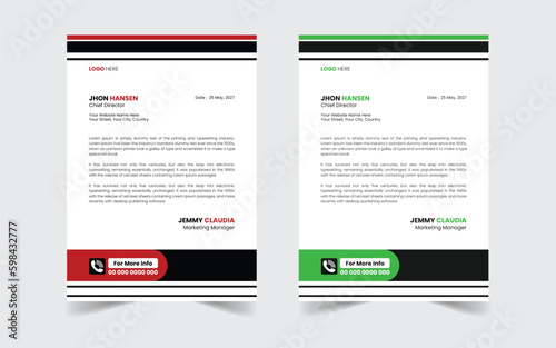 The Best And Most Exceptional, Wonderful Letterhead Design Template.  Modern Letterhead template. Flyer, Social Media, Email signature.
