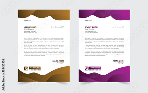 The Best And Most Exceptional, Wonderful Letterhead Design Template.  Modern Letterhead template. Flyer, Social Media, Email signature.
