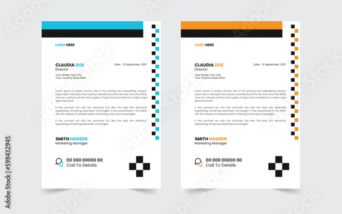 The Best And Most Exceptional, Wonderful Letterhead Design Template.  Modern Letterhead template. Flyer, Social Media, Email signature.
