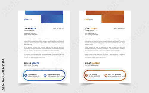 The Best And Most Exceptional, Wonderful Letterhead Design Template.  Modern Letterhead template. Flyer, Social Media, Email signature.
